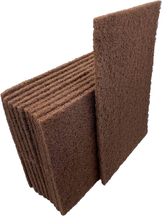 Non-Woven Handpad VF360; brown; 6" x 9". For heavy-duty cleaning to polishing, excellent replacement for steel wool. (ART # 01050) GERMAN - SONNENFLEX [ SON 79001932 ]