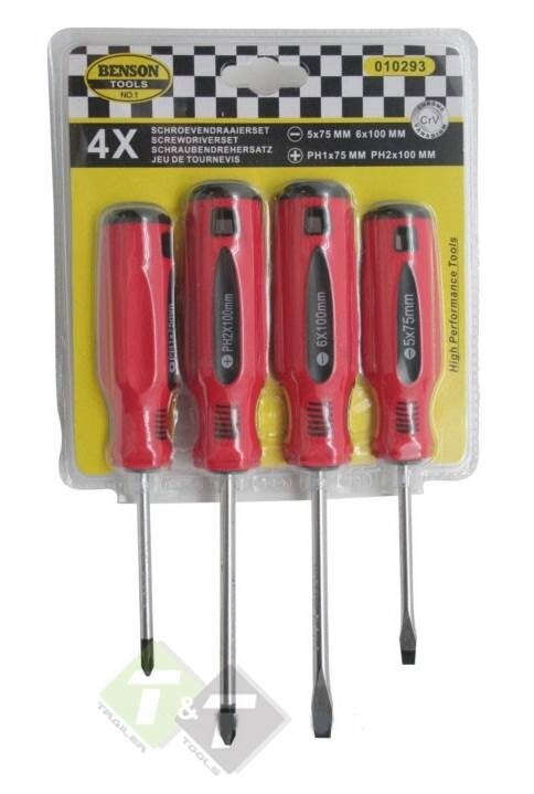 SCREWDRIVER 4 PCS BENSON  - INTER-BEN [ INT 010293 ]